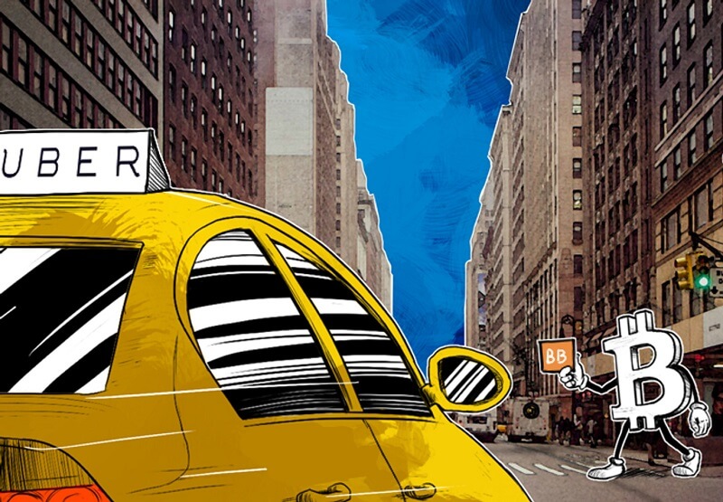 پرداخت اوبر با بیت کوین